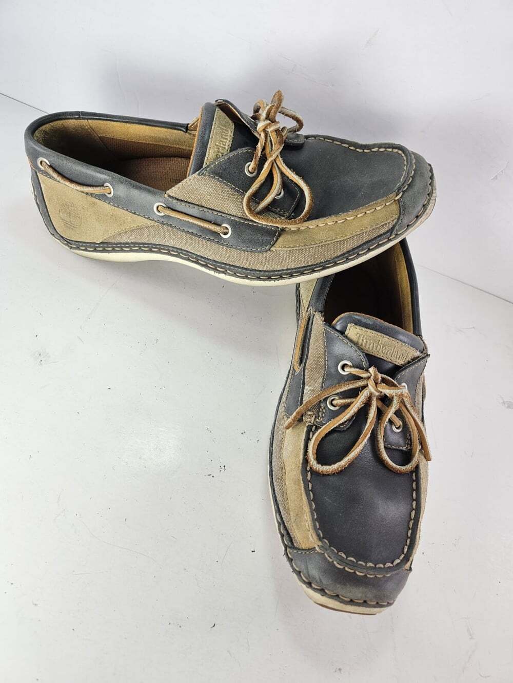 Timberland Men's Annapolis 2I Blue Leather Moccasins 74090 US Size 9 boat shoes